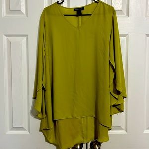 High low blouse with split sleeves